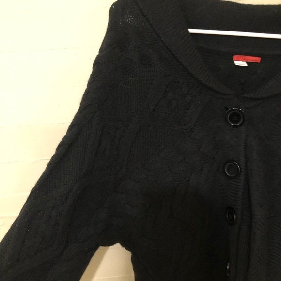 Tape Measure Wool Blend Button Front Cardigan SZ L - Picture 4 of 8